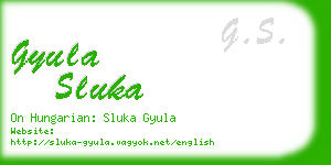 gyula sluka business card